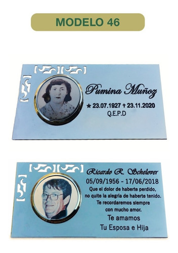Imagen 9 de 10 de Placa + Foto + Florero + Cruz. Para Cementerio, Lapidas.