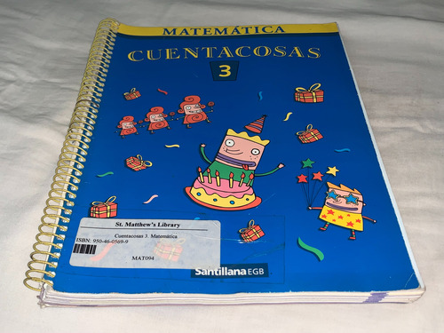 Matematica Cuentacosas 3 - Santillana (Usado)