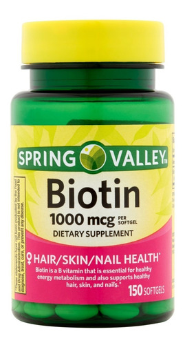 Biotina Premium Piel Cabello Uñas 1,000mcg 150 Caps Eg B28