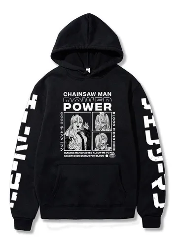Chainsaw Man Denji Power Anime Prints Sudaderas Con Capucha