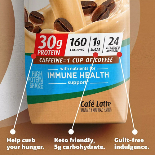 Premier Protein Café Latte Café Latte Pack/15 Malteadas Cafe Latte