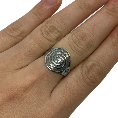 Anillo Chokurei Reiki Cho Ku Rei Chakras Acero Regulable B) Mediano