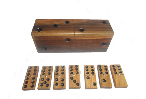 Juego De Domino Madera Vera Regalo Día Del Padre Artesanía