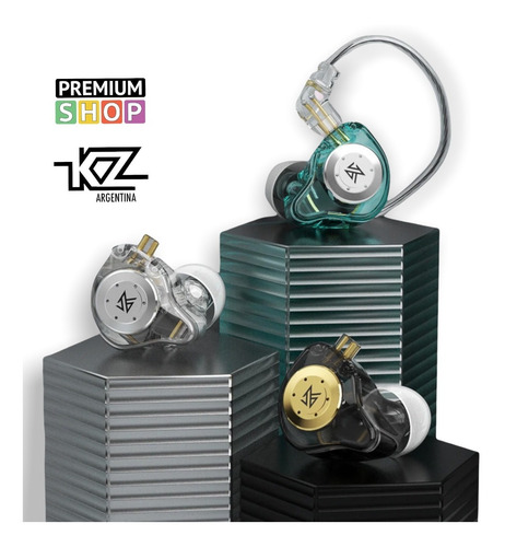 Imagen 3 de 3 de Auriculares In Ear Kz Edx Pro Cable 5n Ofc Con Microfono