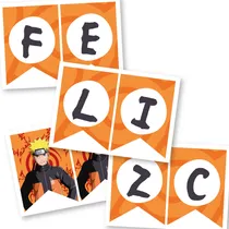 Comprar Banderines Imprimibles Feliz Cumple Naruto