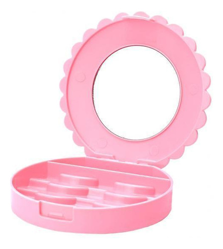 Contenedor Portador De Pestañas Postizas Portátil Rosa 6x