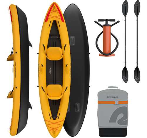 Kayak Inflable Tándem 2 Personas 227 Kg Ligero Y Resistente