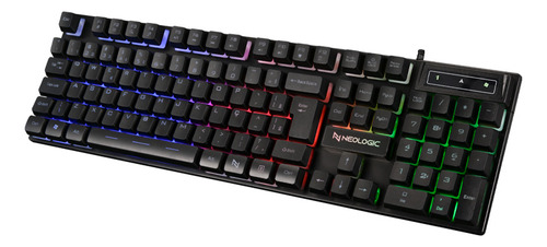 Teclado Gamer Neologic Infinite Play Black Semi Mecânico Abn