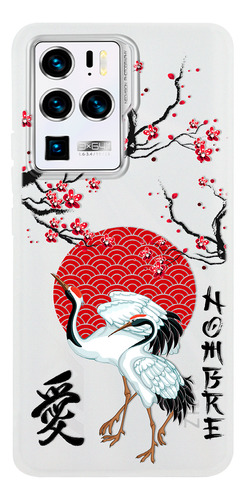 Funda Para Zte Símbolo Chino Garzas Amor Con Tu Nombre