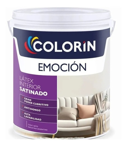 Latex Emocion Satinado Colorin X10l Pintureria Don Luis Mdp