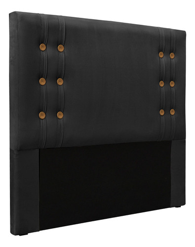 Kit Recamier E Cabeceira Santorini Spz 195cm King Veludo Cor Preto-2237