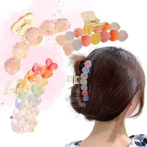 . Set 3 Pz Pinzas Clips Accesorios Moda Broches Cabello