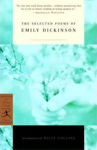 Mod Lib Selected Poems, De Emily Dickinson. Editorial Random House Usa Inc, Tapa Blanda En Inglés