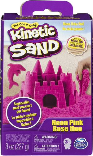 Kinetic Sand Neon Pink Arena Cinética Rosada 227 Gr 