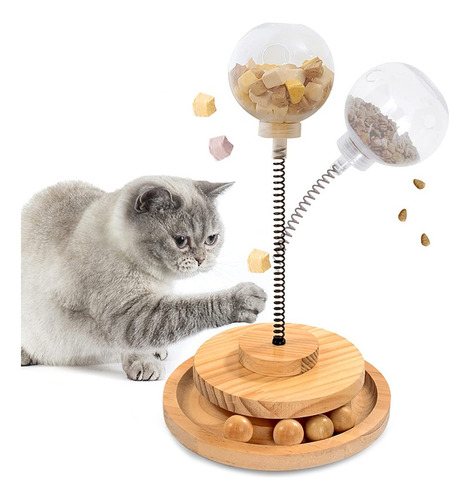 Juguete Para Gatos Interactivo, Torre Para Rascar Con Bola