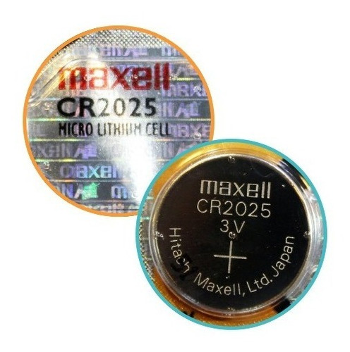 Pack X5 Pila Botón Maxell Cr2025 3v Reloj Calculadora Alarma