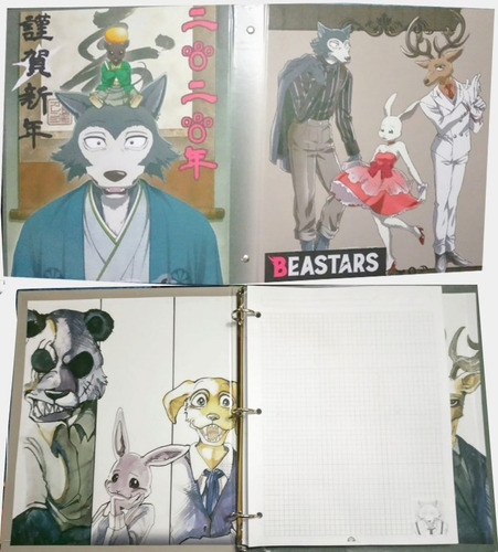 Beastars Carpeta  Carta Con Diseño Por Dentro Y 100 Hojas