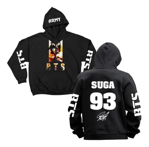 Sudadera Bts Suga 93 Negra Cuotas sin inter s