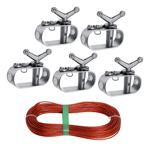 Cabrestante Para Cubierta De Piscina Cable Y 5 Cabrestantes