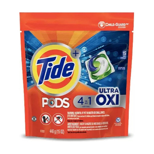 Detergente En Capsulas Tide Pods Ultra Oxi 15 Unidades