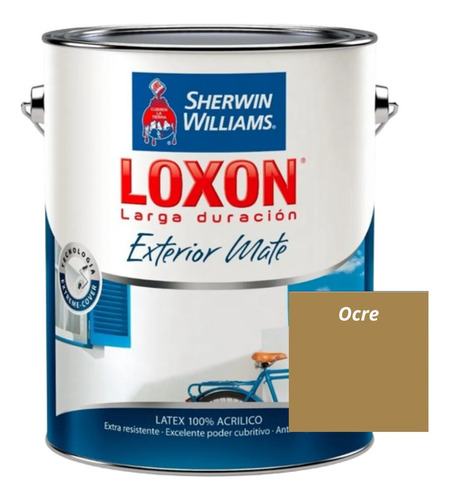 Pintura Latex Loxon Exterior Colores X1 Lts Sherwin Williams