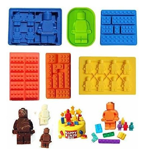  Ing Brick Candy Robot Mold Juego De Moldes De Chocolat...