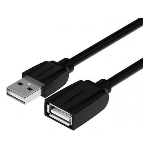 Cabo Extensor Prolongador Extensão USB 2.0 Macho Fêmea para PC Notebook Smart TV Pen Drive 5m Metros Preto Original Vention