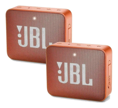 Kit 2 Caixa De Som Jbl Go 2 Bluetooth Original Laranja
