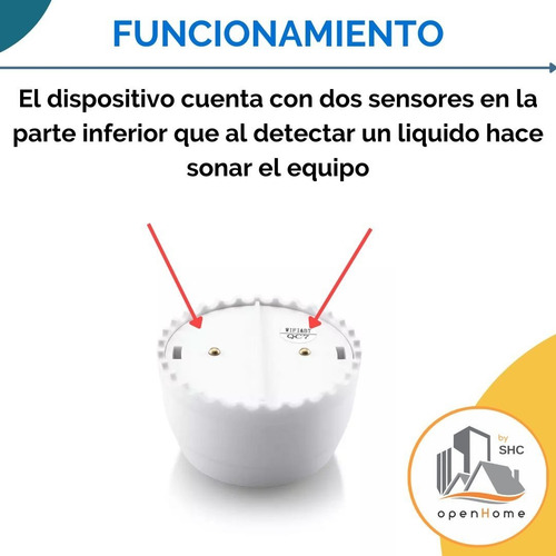 Sensor De Fuga De Agua Inteligente Para Superficie Domotica