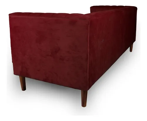 Sofa Sorrento 3 Cuerpos Tela Velvet Vivian - Latam Home