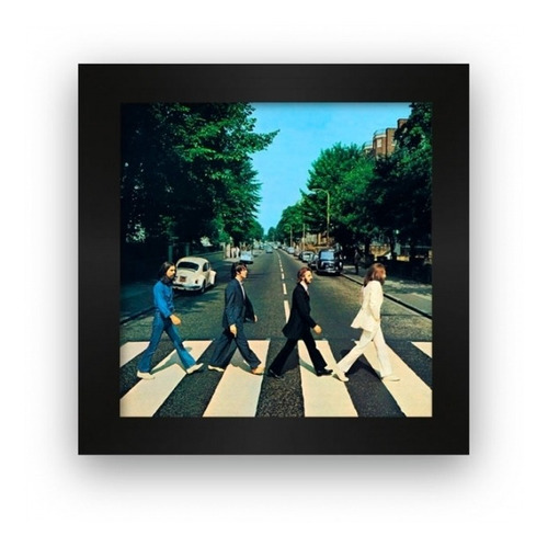 Quadro Azulejo Com Moldura Beatles Abbey Road