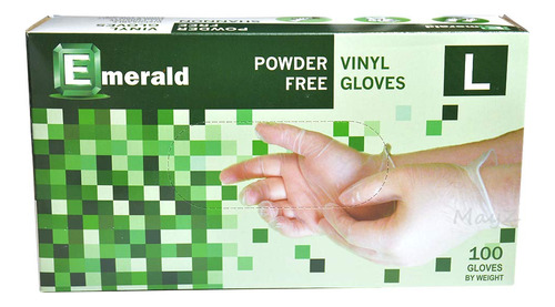 Emerald Shannon - Guantes De Vinilo Sin Polvo, Talla L. Paqu