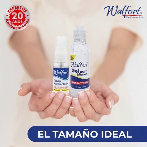 Spray Antibacterial Desinfectante Walfort 60ml - 5 Pz