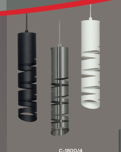 Imagen 2 de 2 de Lampara colgante tubo foco gu10 techo iluminacion C-1800/4