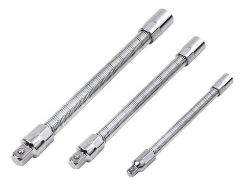 . 3 Peças Barra De Extensão Flexível Dobrável 1/4 3/8 1/2