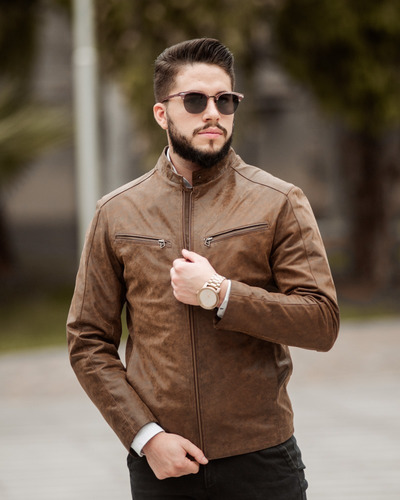 Campera Hombre Cuero Legítimo Argentino Cod211v Estancia1980