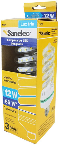 Foco Led En Espiral 12 W Super Ahorrador Luz Blanca