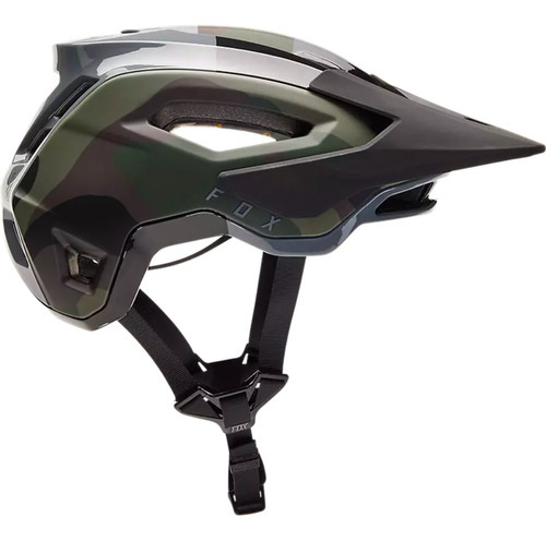 Capacete Fox Speedframe Pro Camo para Enduro Mtb, cor verde, tamanho L (59 cm - 63 cm)