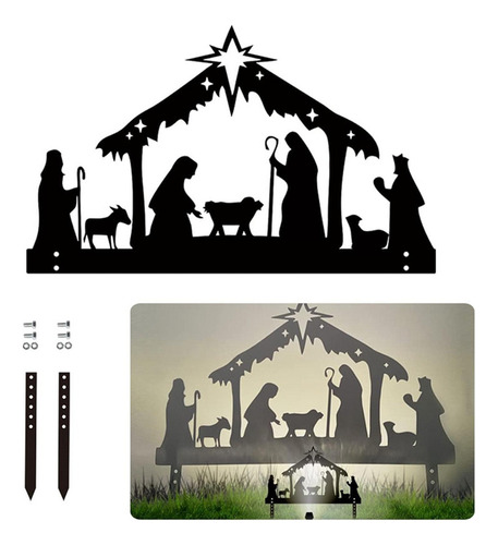 Esculturas De Metal Estatua De Nacimiento De Jesús Navidad