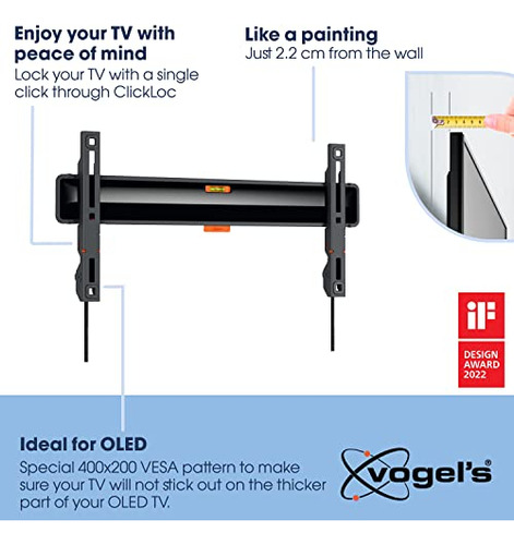 Soporte De Pared Plano Para Tv Oled Vogel's Tvm 3405sp Para