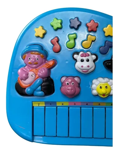 Piano Teclado Infantil Bebe Toca Música Sons Animais Bichos