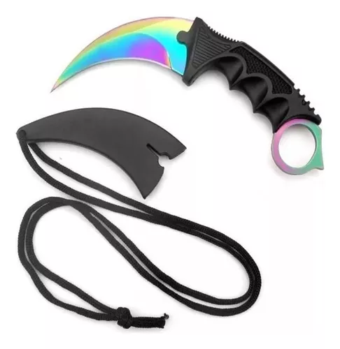 1 Canivete Butterfly Karambit Cs Go Trava De Mola Cores