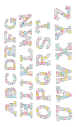 Parche Autoadhesivo Con Forma De Letra, 26 Unidades, Color P