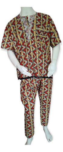 Roupa Africana - Conjunto Africano Bata + Calca Modelo 12