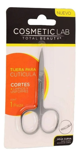 5 Pza Tijeras Para Uñas Cosmetic Lab Total Beauty Hoja Curva