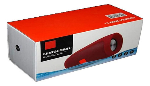 Alto-falante USB Sd Charge Mini 3+ Bluetooth, cor vermelha