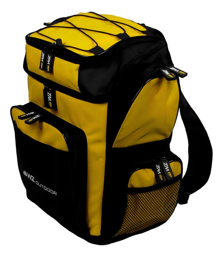 Mochila De Pesca 9 Bolsos Amarela - Wz Fishing Cor Amarelo