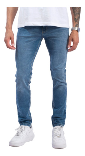 Pantalón Jean Hombre Volsano Recto Elastizado Premium 