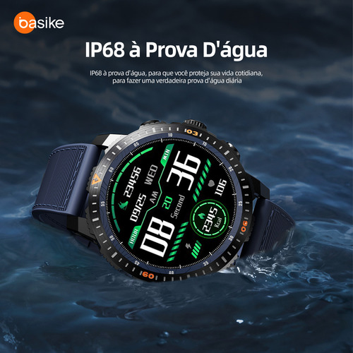 Relógio Inteligente Smartwatch Ultra Bazik Prime W92 Rpo Max Masculino Smartwatches Para Android, Ios Whatsapp Chatgpt 100 Modos Esportivos Gps Ip68 1.43 Amoled 466*466 Px 470mah Cor