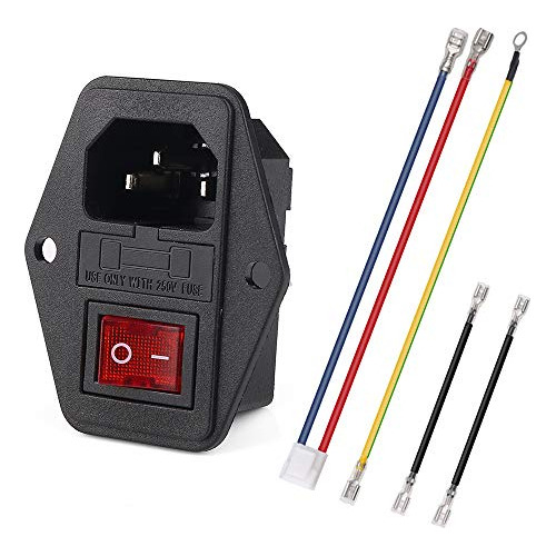 Módulo De Entrada Enchufe Fusible De 5a Interruptor Ma...